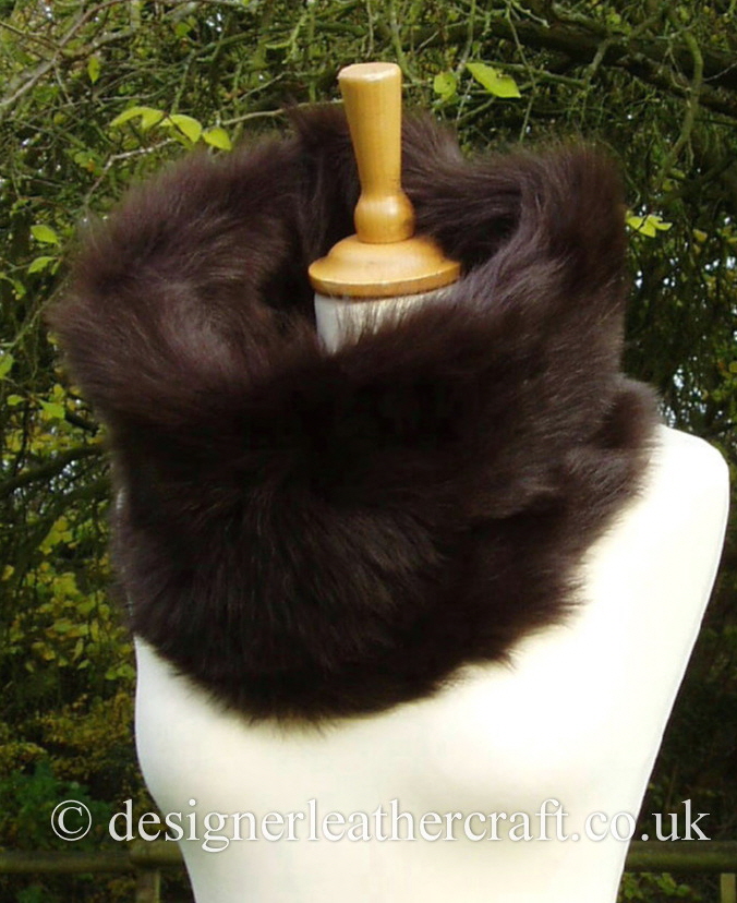 Chocolate Brown Toscana Shearling Snood 