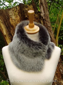 More Toscana Shearling Tippet Collars in Grey Shades