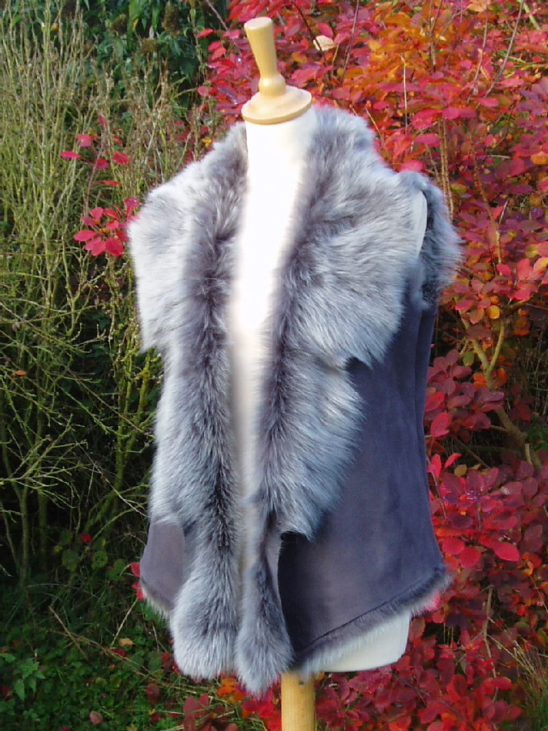 Soft Grey Toscana Lambskin Gilet 10 12 Bl22