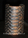 Antique Finish Python Snakeskin Cuff Bracelet1