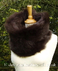 Chocolate Brown Toscana Shearling Snood 