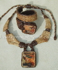 Leather Necklaces and Cuff Bracelets with Stones1