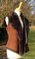 Toscana Shearling Gilet in Marron Brown