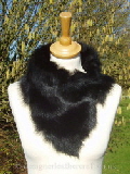 Black Toscana Shearling Tippet Collar