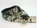 Pale Tricolour Cowhide Belt