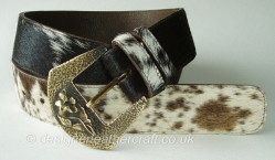 black-brown_and_white__hair_cowhide_belt_with_vintage_buckle