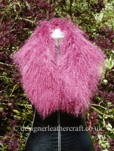 32 inch Dusty Pink Mongolian Collar