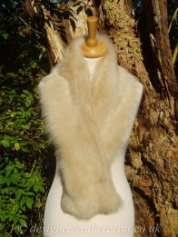 48 inch Biscuit Beige Toscana Shearling Scarf S9