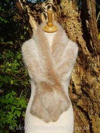 49 inch Honey Brisa Toscana Shearling Scarf S10