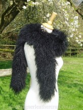 61 inch Black Mongolian Scarf