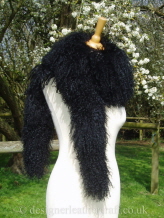 62 inch Black Mongolian Scarf
