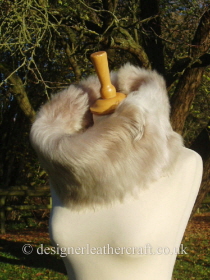 Beige Ombre Toscana Shearling Snood Medium