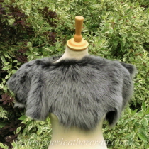 Black Brisa Toscana Shearling Shoulder Shrug Sg1