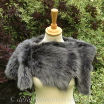 Black Brisa Toscana Shearling Shoulder Shrug Sg2
