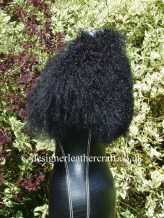 Black Mongolian Sheepskin Shrug