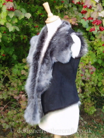 Black Suede Finish Toscana Brisa Gilet size 8 10