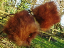 Cognac Toscana Shearling Cuffs