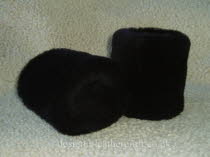 Dark Brown Sheepskin Wristwarmers