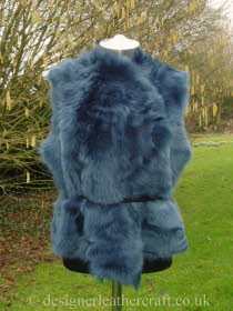 Deep Blue Toscana Shearling Gilet Reversed 