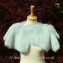 Deep Duck Egg Blue Toscana Shearling Shrug Sg3