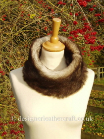 Ecru Tipped Toscana Shearling Snood
