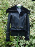 Ladies Black Sheepskin Flying Jacket