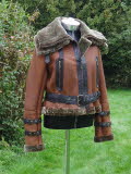 Ladies Tan Sheepskin Flying Jacket