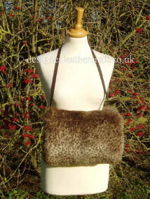 Leopard Print Toscana Shearling Handmuff