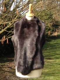 Marron Brown Shearling Gilet Reversed