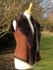 Toscana Shearling Gilet in Marron Brown 8-10 bl 20