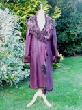Wine and Brown Sheared Toscana Coat